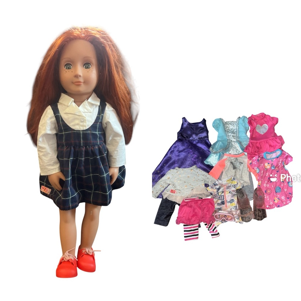 Our Generation Doll With Clothing Bundle